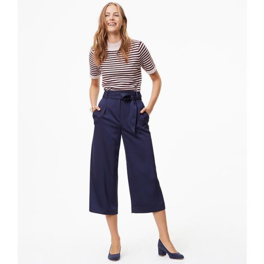 LOFT Shimmer Wide-leg Pants